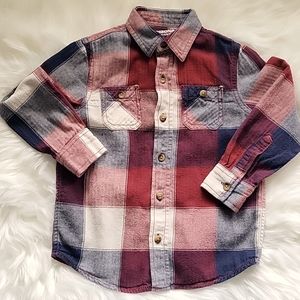 Little boy Plaid button-up shirt